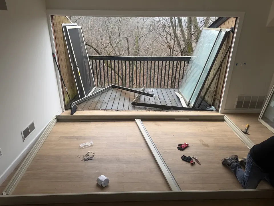 Window and patio door work: Window and sliding patio door installation and finish work.