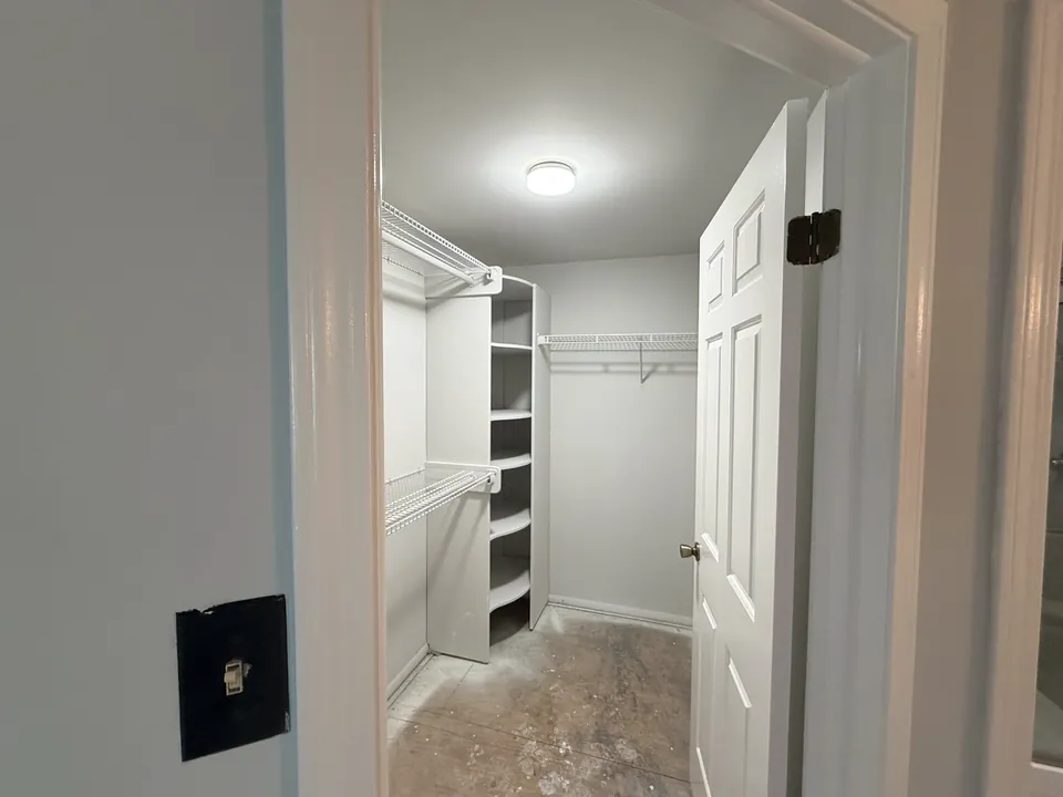 Painted doors and closet interior